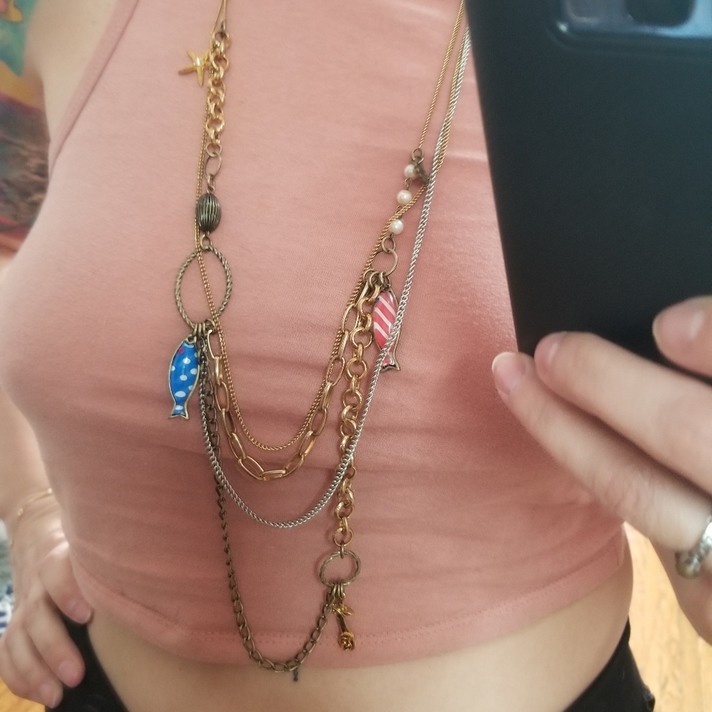 Betsey Johnson nwt fish necklace